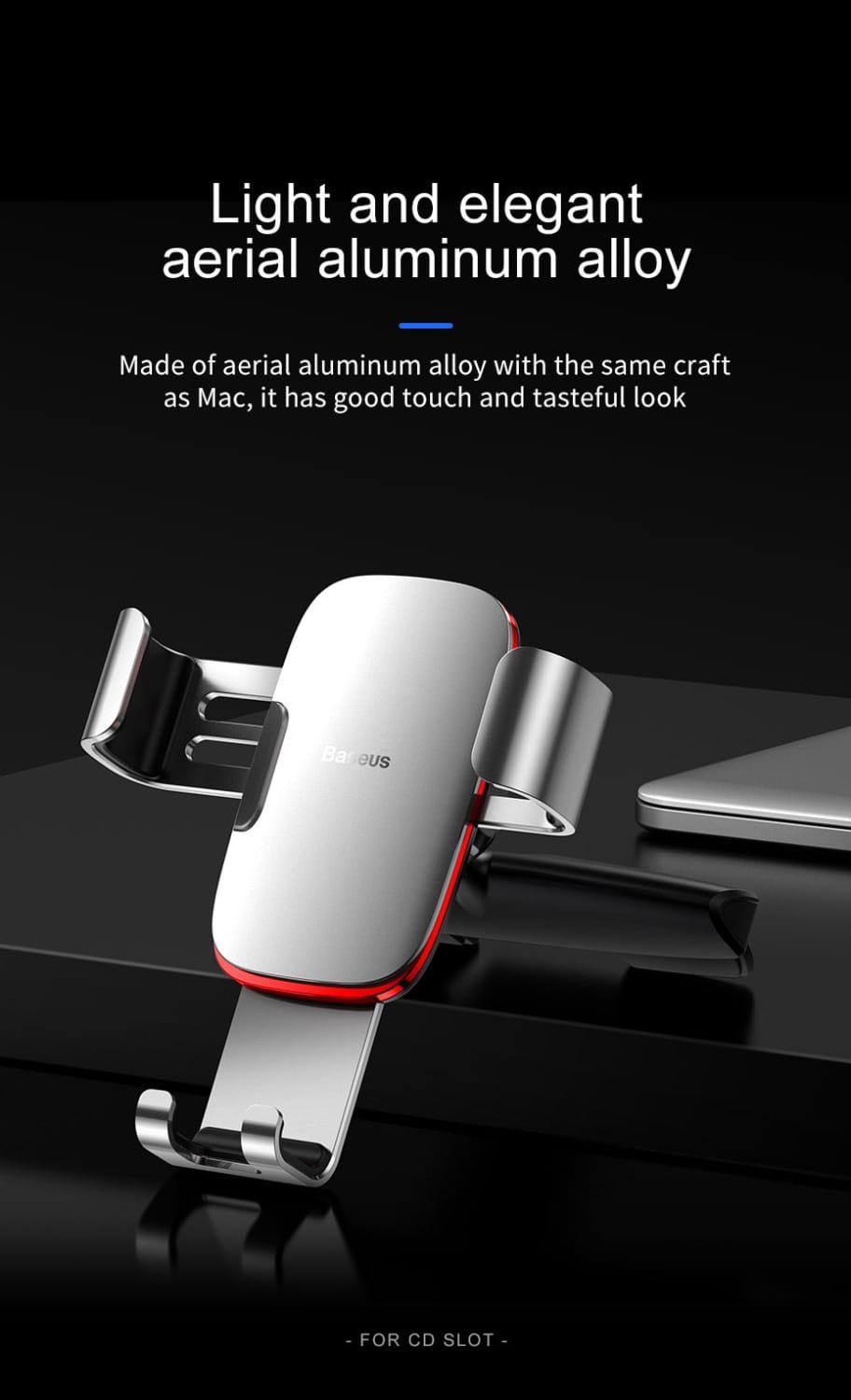 Car CD Slot Mount Stand Phone Holder With Gravity Auto