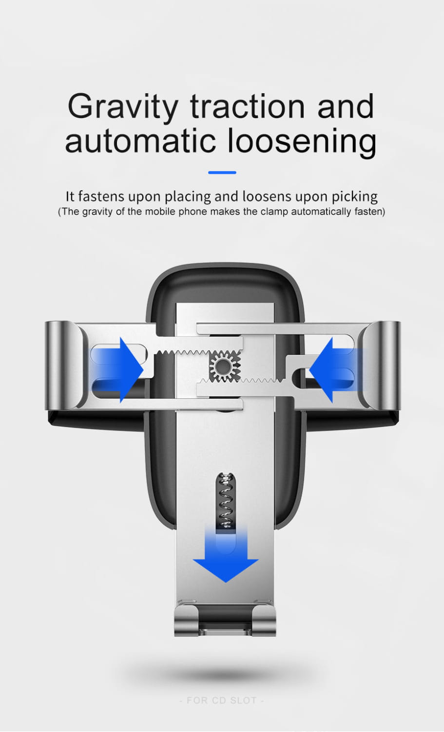 Car CD Slot Mount Stand Phone Holder With Gravity Auto