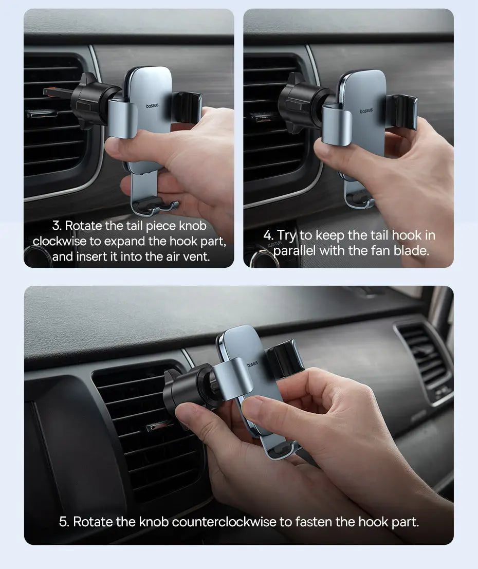 Gravity Car Phone Holder for Air Vent outlet Mount