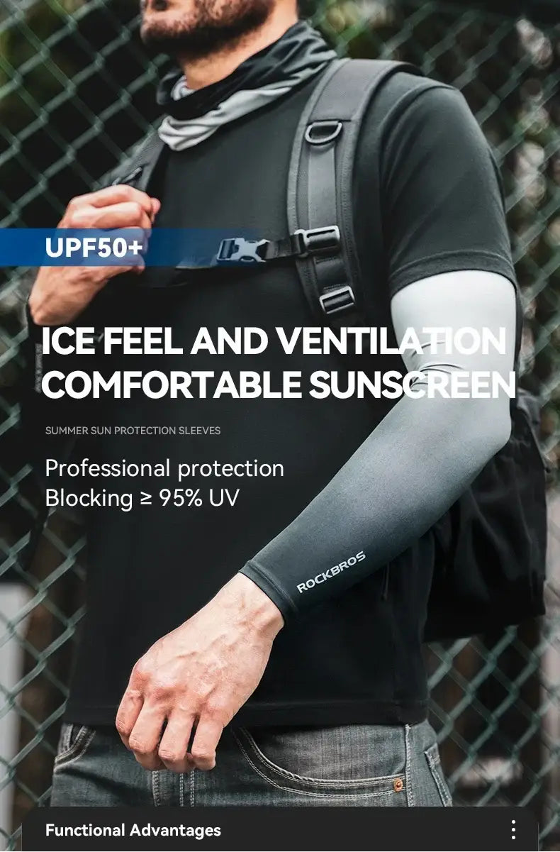 Arm Sleeves Sleeve Sun UV Protection Breathable for Cycling
