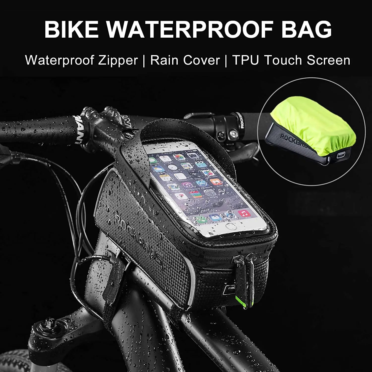 Cycling Bickycle WATERPROOF PHONE FRAME Front BAG