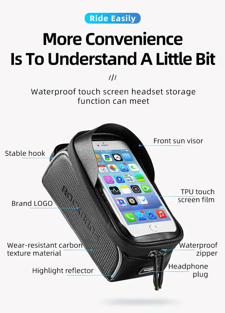 Cycling Bickycle WATERPROOF PHONE FRAME Front BAG