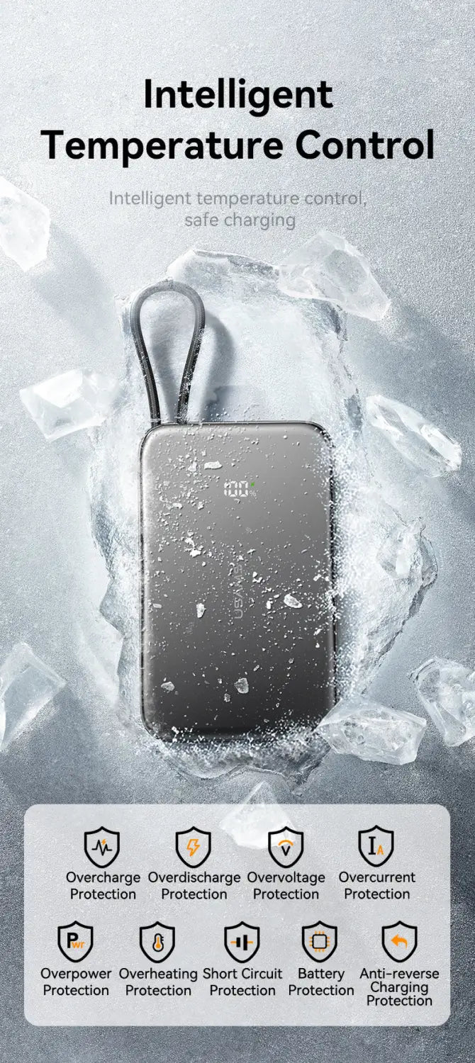 Ultra-Slim Power Bank 5000mAh – 20W Fast Charge