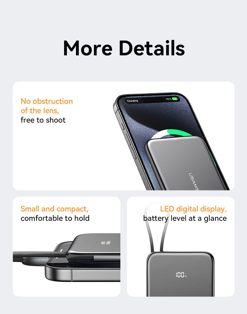 Ultra-Slim Power Bank 5000mAh – 20W Fast Charge