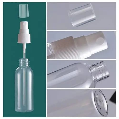 10 x 100 ml Clear Plastic Bottle with Fine Mist Spray