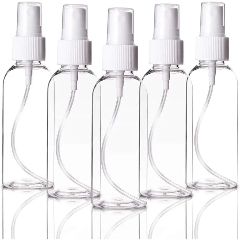 10 x 100 ml Clear Plastic Bottle with Fine Mist Spray