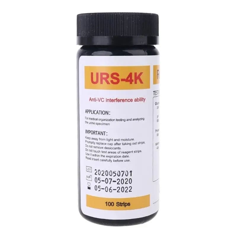 100 Strips URS 4K Urinalysis Reagent Strips 4 Parameters