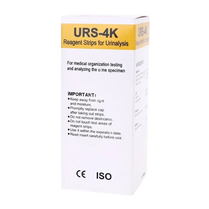 100 Strips URS 4K Urinalysis Reagent Strips 4 Parameters