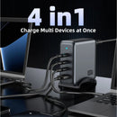 100W 4-Port GaN Desktop Charging Station – 3 USB-C 1 USB-A