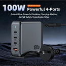 100W 4-Port GaN Desktop Charging Station – 3 USB-C 1 USB-A