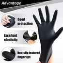 100x Disposable Nitrile Gloves Latex Powder Free Black