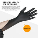 100x Disposable Nitrile Gloves Latex Powder Free Black