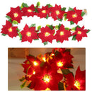 10LED Christmas Red Flower Tree Light Xmas Light String