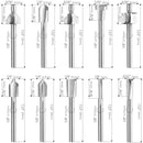 10pcs HSS Router Bits + 10pcs Rotary Bits 4