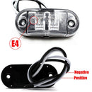 10PCS LED Side Marker White Lights Indicators Trailer Truck
