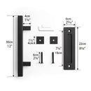 12’’ Barn Door Handle Black 7