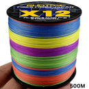 12 Strand x 500m Fishing Braid Multicolour 1
