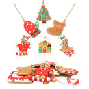 12PCS Christmas Tree Decorations Gingerbread Man Ornaments 3