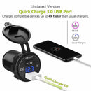 12V/24V QC 3.0 USB Fast Charger Socket Outlet On&Off Switch