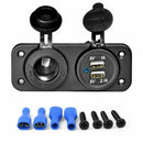 12V Car Cigarette Lighter Socket 2.1A Dual USB Charger