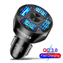 12V Car Cigarette Lighter Socket Dual QC3.0 USB Ports Fast