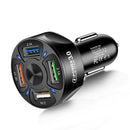 12V Car Cigarette Lighter Socket Dual QC3.0 USB Ports Fast