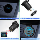 12V USB Outlet Type C Car Charger Socket Fast Charging 6