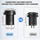 12V USB Outlet Type C Car Charger Socket Fast Charging 2