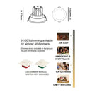13W 1150 lumens,Tri-Color Dimmable LED Downlight Dia 102mm 2