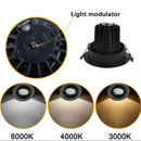 13W 1150 lumens,Tri-Color Dimmable LED Downlight Dia 102mm 5