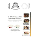 13W 1150 lumens,Tri-Color Dimmable LED Downlight Dia 102mm 7