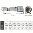 14Pcs 1/4 Inch Hex Shank Power Nut Driver Drill Bit Set