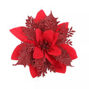 15PCS Christmas Glitter Fake Flowers Decorations 1