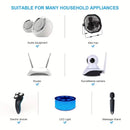 Barrel Jack Power Cable (Elbow) - 5.5mm x 2.1mm charger (White) 1m