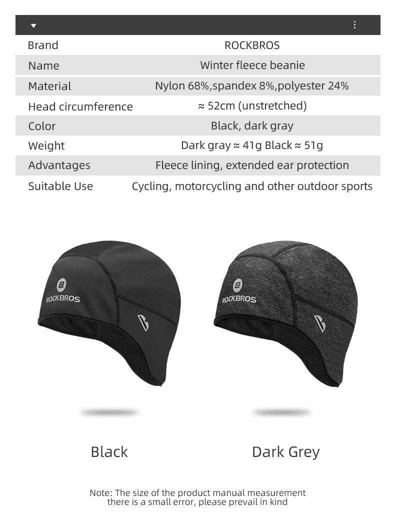 Outdoor Sport Winter Windproof Hat Headgear Head Cap