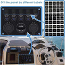 5-Gang Multi-Functional Rocker Switch Panel With Dual USB Charger