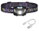 LED Head Torch Fishing Headlight Headlamp Motion Sensor