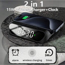 2-in-1 Multifunctional Wireless Charger with Alarm Clock