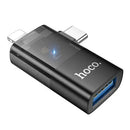 2 in 1 OTG Adaptor w/ Lightning & USB-C male to USB-A