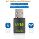 2 in 1 USB Bluetooth 5.0 WiFi Dongle Receiver Adapter 6