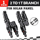 2 To 1 T Branch Cable Connectors Solar Panel PV Connector