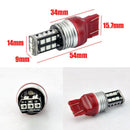 2 X T20 7443 15 RED LED DUAL FILAMENT CAR UTE BRAKE STOP