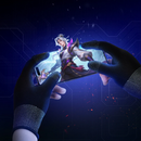 Mobile Gaming Finger Sleeves Silver Fiber (GA21)