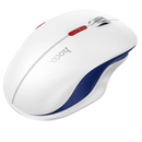 Wireless Mouse Dual Mode Bluetooth LED Rechargeable (GM40) White