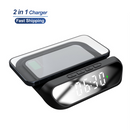 2-in-1 Multifunctional Wireless Charger with Alarm Clock 15W Fast Charging Stand