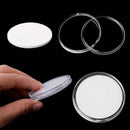 20Pcs Clear Round 40mm Direct Fit Airtight Coin Capsules