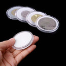 20Pcs Clear Round 40mm Direct Fit Airtight Coin Capsules