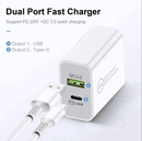 20W Fast Wall Charger – USB-C PD Charger with Type-C Cable