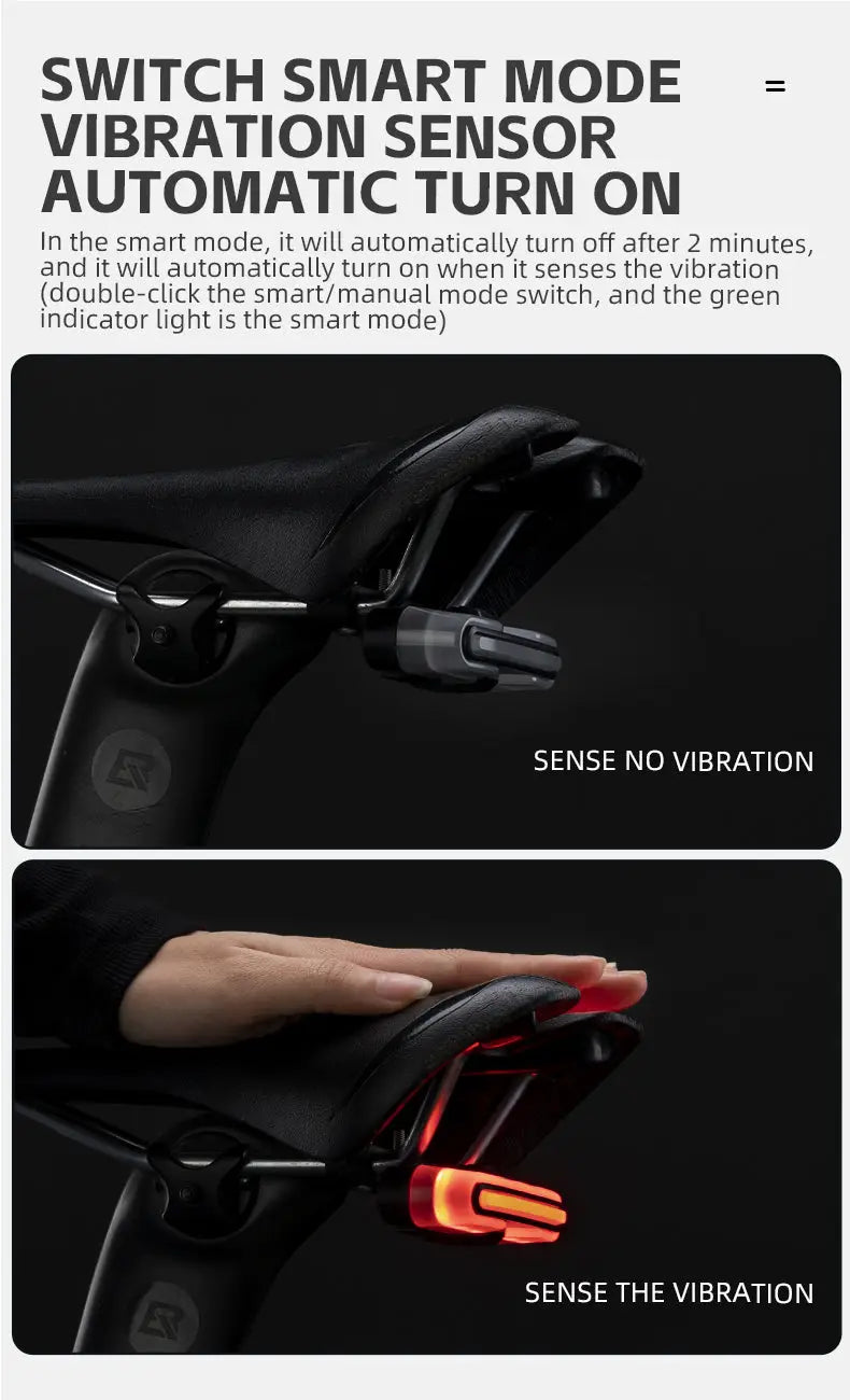 Bike Bicycle Smart Brake Back Tail light with Wireless