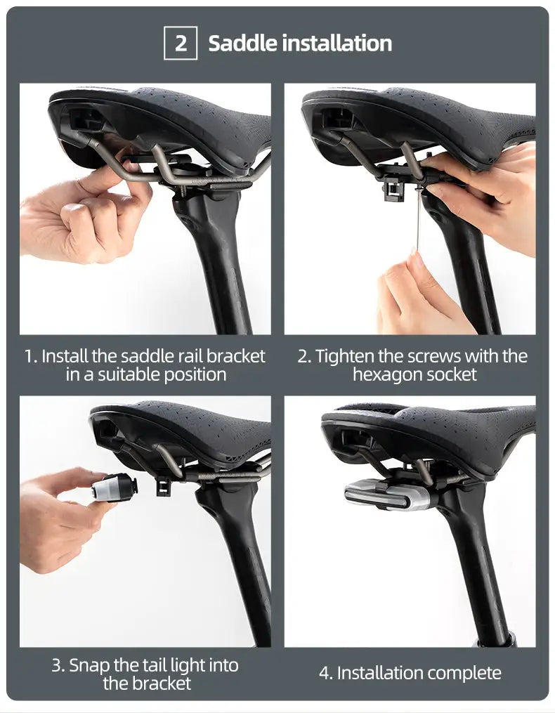 Bike Bicycle Smart Brake Back Tail light with Wireless